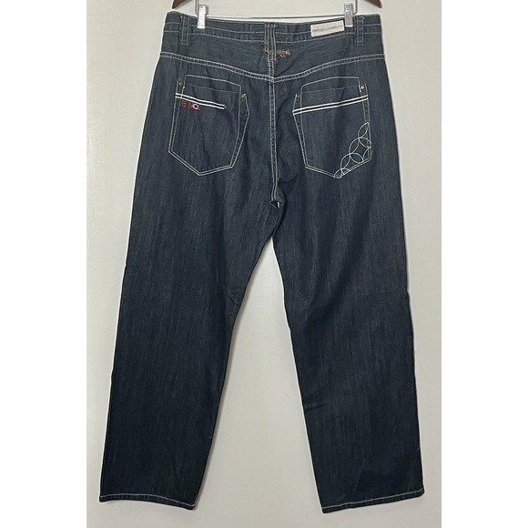 Vintage Enyce Jeans Men's 40x31 Dark Wash Denim Relaxed Fit Y2K Baggy Streetwear - Picture 5 of 11